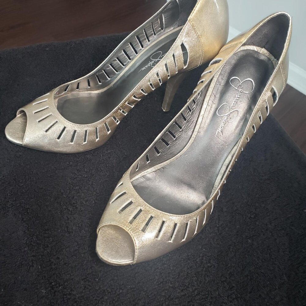 JESSICA SIMPSON Peep Toe Heels - Picture 7 of 8